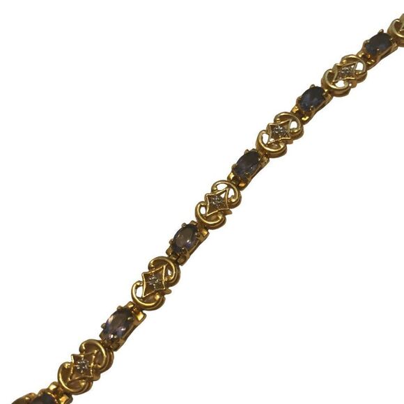 QVC 925 CI Gold Plated Sterling Silver Bracelet - Picture 4 of 11